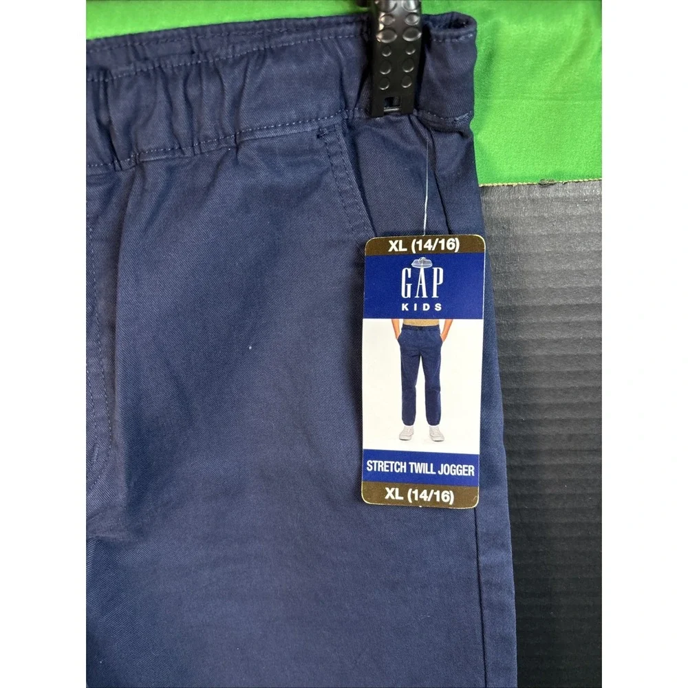 NWT Gap Kids Boys Stretch Twill Jogger Size XL 14/16 Navy
